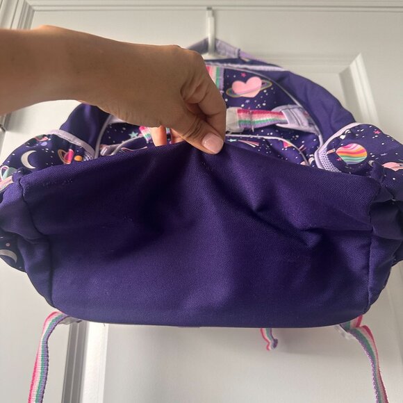 Pottery Barn Kids Mackenzie Rainbow Heart Galaxy Glow-in-the-Dark Backpack Large - Picture 12 of 14